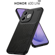 Nezih Case Honor 600 Lite Uyumlu Kamera Korumalı (Karbon Tasarım) Koruyucu Lüx Silikon Kılıf