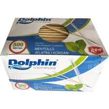Dolphin Mentollü Jelatinli / Poşetli Ahşap Kürdan - 500 Adetlik Paket