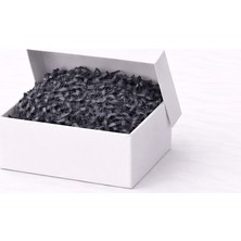 Orbak Kağıtçılık Beyaz Karton Takı Kutusu 9,5x9,5x2 cm – Kapaklı Model | 5 Adet + Fume Kırpık Kağıtlı