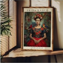 Kahlo Çerçevesiz Poster, Modern Dekoratif Çerçevesiz Poster, Tablo, Fridakahlo, 30 x 40