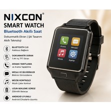 Nixcon Bluetooth Akıllı Saat Dokunmatik Ekran Bildirim Destekli Siyah