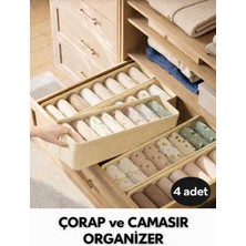 Empressco Spartek Home Textile 4 Adet Çorap ve Çamaşır Organizer Çekmece ve Dolap Içi Düzenleyici, Raf Düzenleyici, Katlanabilir - Fiyatı, Yorumları