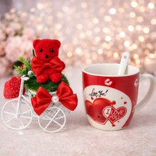 Eng Parti Dünyası I Love You Temalı Ayıcık ve Kupa Hediye Seti Eng-Kb-11