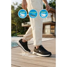Walkway Muveon M Siyah-Beyaz Hafif Esnek Erkek Spor Ayakkabı
