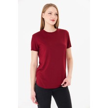 Sortie Collection Kadın Etek Ucu Damla Yırtmaçlı Basic Modal Bluz