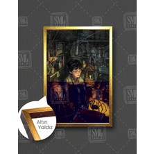 SML Tablo Harry Potter ve Sırlar Odası Merdiven Altı Oda Sihir Dünyası Film Dikey Çerçeveli Kanvas Tablo
