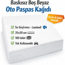 Orbak Kağıtçılık Laminasyonlu Silikonlu Oto Paspas Kağıdı 35X50 – Suya ve Neme Dayanıklı 4 Adet ( Beyaz )