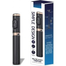 Comse T17 Bluetooth Kumanda Özellikli Ayarlanabilir Uzunluk Stabil Selfi Çubuğu Mini Tripod 73 cm