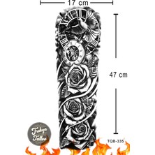 Trakya Tattoo 1-2 Hafta Kalıcı Tam Kol Gül Saat Güvercin Geçici Dövme