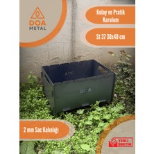 Doa Metal Sökülebilir Ateş Çukuru ve Mangal (Şiş Uyumlu)