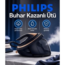 Philips Altın Renkli Activesense Teknolojili Premium Kazanlı Ütü, 180 G/dk Sürekli Buhar, Steam Glide Taban, Kompakt Tasarım ve Günlük Kullanımda Kolay Temizlik
