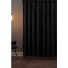 Hakay Işık Geçirmez Fon Perde – Siyah, 150X250 cm