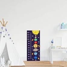 Hakay Çocuk Odası Boy Ölçer Sticker, Gezegenler Temalı
