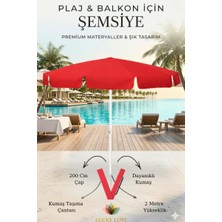 Lucky Love Plaj Bahçe Balkon Için Bükülebilen Şemsiyesi Ince Branda Kumaş - 2 Metre Boy / 200 cm Genişlik