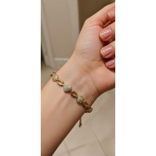 Zarene Silver Kalpli 14K Gold Xuping Bileklik