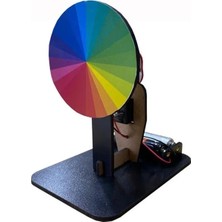 Hakay Newton Renk Çarkı Yapım Seti 1 Adet 12X7X10 cm Fen Bilimleri Deney Setleri Okul Sınıf Nevton Çarkı