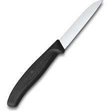 Hakay Düz Soyma Bıçağı, 8 cm Uzunluğunda, Siyah Renkli