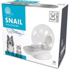 Lims Store Snail Hazneli Kedi ve Köpek Su Kabı Beyaz 2800 ml