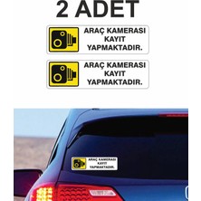 Sticker Usta Araç Kamerası Kayıt Yapmaktadır 2 Adet Sticker - Araba Oto Araç Cam Sticker - 00187