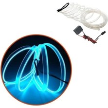 Hakay Buz Mavisi 12V Neon LED Araç Içi Aydınlatma Ip 5 Metre
