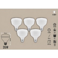 Cata CT-4135 Kristal 35W Torch LED Ampul 6400K Beyaz Işık (5ADET)
