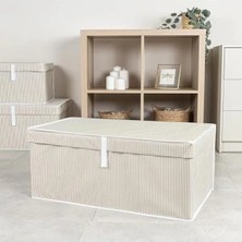 Hakay Kapaklı Büyük Boy Organizer, Katlanabilir ve Dayanıklı Saklama Kutusu, 70X40X30 cm