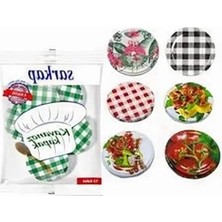 Hakay 4 Paket 10'lu Hijyenik Poşetli Kavanoz Kapağı, 82 Mm, Karışık Desen