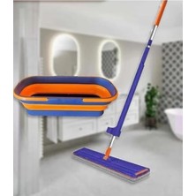 Hakay Kendinden Sıkmalı Tekerli Mop Seti, 1 Yedek Bez ile