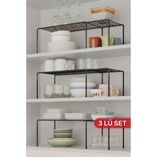 Empressco Bino 3 Adet Genişletilebilir Dolap Içi Düzenleyici Raf Organizer Siyah Metal Ayarlanabilir 2 Parçalı - Fiyatı, Yorumları