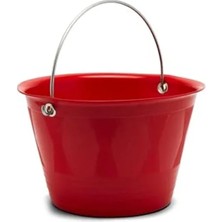 Hakay Kırmızı Saplı Plastik Kova, Pratik Kullanım Için Ideal
