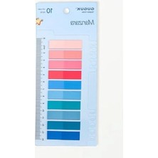 Hakay 10 Renkli Şeffaf Pet Index ile Manzara Tasarımlı Sticky Note Seti