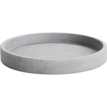Hakay Açık Gri Saksı Altlığı, 15 cm Çapında