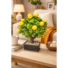Eng Parti Dünyası Limon Yapay Ağaç Dekoratif Saksılı (Bonsai Form)