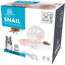 Lims Store Snail Hazneli Kedi ve Köpek Mama ve Su Kabı Pembe 2800 ml