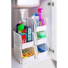 Hakay 5 Adet Buzdolabı Için Düzenleyici Raf, Metal Çerçeve ile Banyo ve Mutfak Için