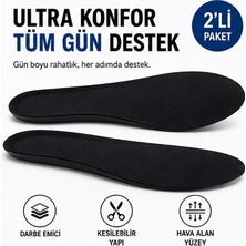Ultra Konfor Kesilebilir Ayakkabı Iç Tabanlığı 2’li Paket – Darbe Emici Gün Boyu Destek
