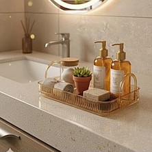 Hakay Amber Sarı Banyo Düzenleyici Organizer Raf