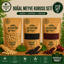 Anadolu Şifa Harput Dut Kurusu, Karadut Kurusu ve Vişne Kurusu Doğal ve Katkısız Kurutulmuş Meyve Seti 500 gr X3 (Dried Mulberry, Dried Black Mulberry & Dried Sour Cherry)