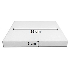 Dekoras Strafor Köpük Kare Pasta Taban Altlığı (35X35X3 Cm)