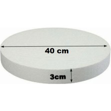 Dekoras Strafor Köpük Yuvarlak Köpük Pasta Taban Altlığı (40X3 Cm)