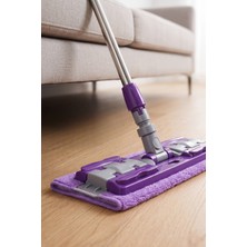 Vivenda (+1 Yedek Bez Hediyeli) Teleskopik Saplı Mandallı Mikrofiber Yer Fayans Duvar Temizlik Mopu