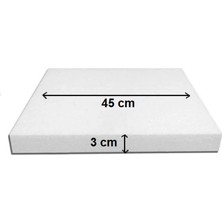 Dekoras Strafor Köpük Kare Pasta Taban Altlığı (45X45X3 Cm)