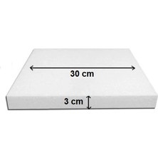 Dekoras Strafor Köpük Kare Pasta Taban Altlığı (30X30X3 Cm)