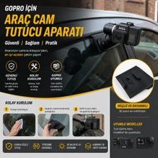 Print Zone Hızlı Kurulum Gopro Uyumlu Araç Dışı Camı Bağlantı Aparatı (Mount) - Yapışkansız Kamera Tutucu Vlogger Aparat