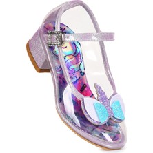Kiko Kids Rosella Unicorn Kız Çocuk Topuklu Abiye Şeffaf Ayakkabı