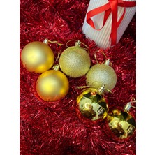 Eng Parti Dünyası Gold Yılbaşı Ağacı Süsü 5cm 24’lü Set – Parlak ve Mat Karışık Gold Renk Noel Topları- ENG-110