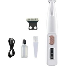 Hakay Şarjlı Sessiz Tüy Kesme Makinesi, LED Işıklı, Hassas Traş Cihazı