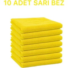 Elcy Mikrofiber Temizlik Bezi 10'lu 40X40 Mutfak Yer Banyo Temizleme Bezi Havlu Bez Sarı Renk