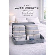 Empressco Spartek Home Textile 6 Parça Puantiye Desenli - Bavul Organizer Seti Filesiz Desenli – Hurç ve Çanta Takımı - Fiyatı, Yorumları