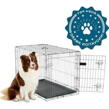 Hakay Orta Boy Katlanabilir Metal Köpek Kasası, Güvenli Tasarım